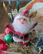 Handcrafted Vintage Kordite Freze Box Christmas Assemblage