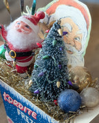 Handcrafted Vintage Kordite Freze Box Christmas Assemblage