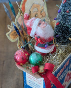 Handcrafted Vintage Kordite Freze Box Christmas Assemblage