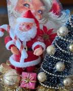 Handcrafted Large Vintage Mustard Spice Tin Christmas Assemblage