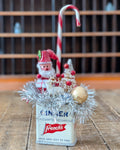 Handcrafted Vintage Ginger Spice Tin Christmas Assemblage