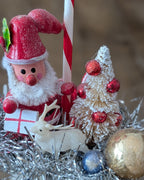 Handcrafted Vintage Ginger Spice Tin Christmas Assemblage