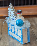 Handcrafted Vintage Space Saver Locker Box Christmas Assemblage