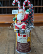 Handcrafted Vintage Hemo Tin Christmas Assemblage