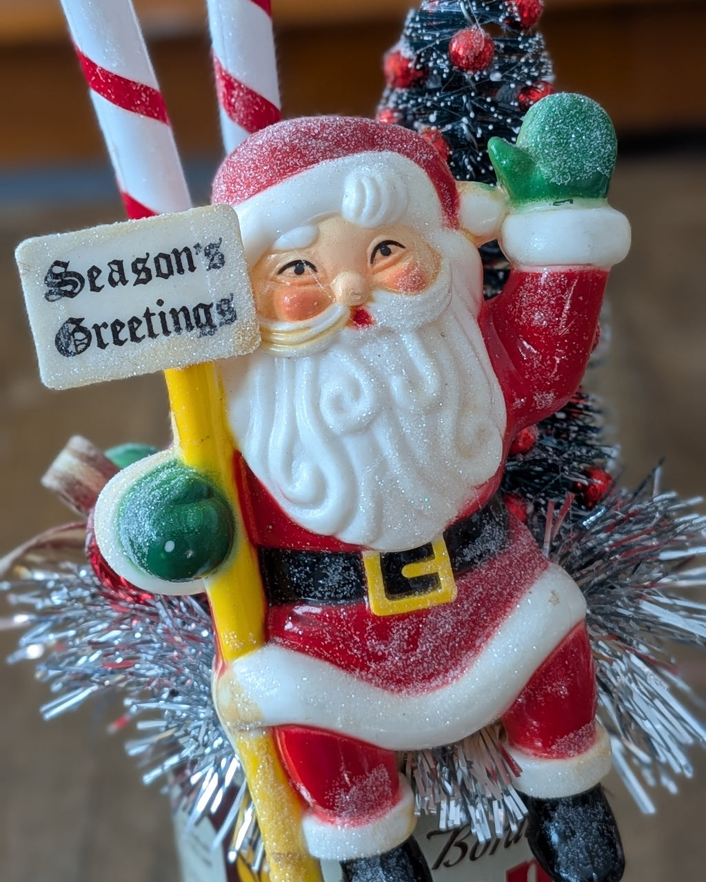 Handcrafted Vintage Hemo Tin Christmas Assemblage