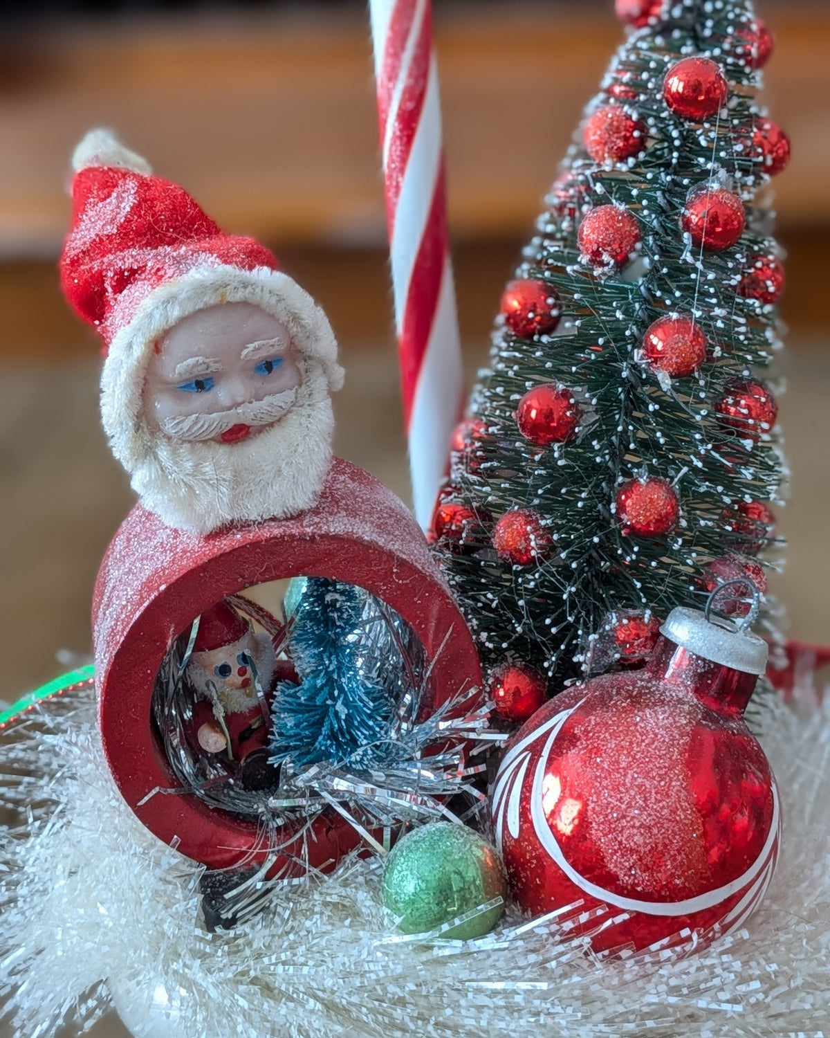 Handcrafted Ceramic Boot Christmas Assemblage