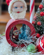 Handcrafted Ceramic Boot Christmas Assemblage