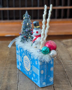 Handcrafted Vintage Space Saver Locker Box Christmas Assemblage