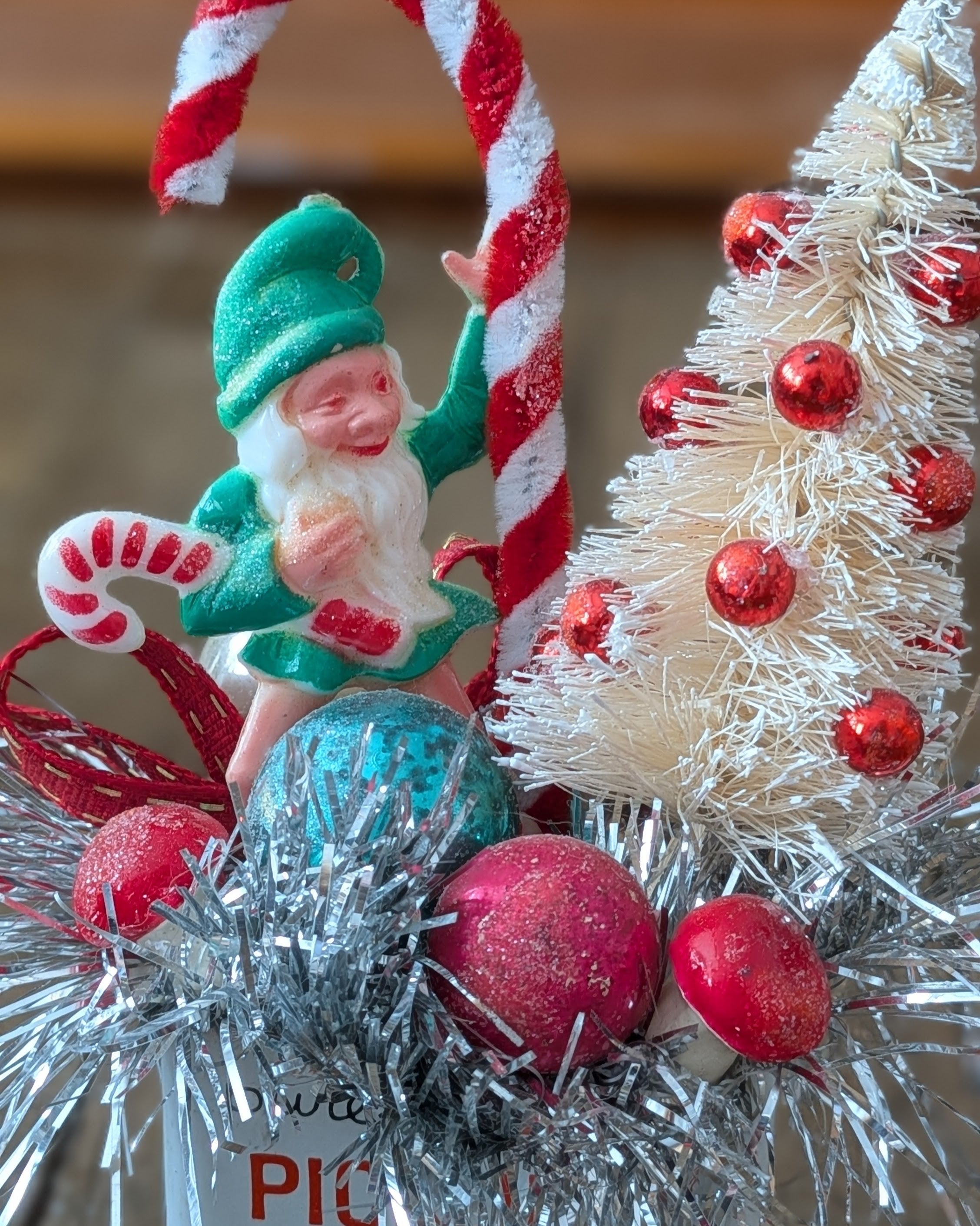 Handcrafted Pickling Spice Tin Christmas Assemblage
