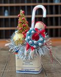 Handcrafted Vintage Alum Tin Christmas Assemblage
