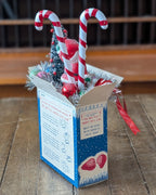 Handcrafted Kordite Freze Box Christmas Assemblage