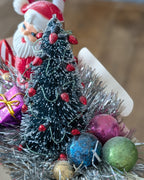 Handcrafted Kordite Freze Box Christmas Assemblage