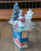 Handcrafted Kordite Freze Box Christmas Assemblage