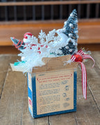 Handcrafted Kordite Freze Box Christmas Assemblage