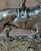 Antique Victorian Brass Figural Dog Desk Bell by William Tonks & Sons (1876)