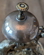 Antique Victorian Brass Figural Dog Desk Bell by William Tonks & Sons (1876)