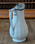 James Dudson "Argyle" Pattern Stoneware Jug with Hinged Pewter Lid, c1865