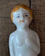 Antique German Bisque Back Bathing Baby, c1860-1890