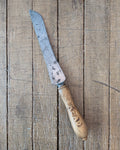 Carved Wooden Handled Bread Knife, c1880-1890
