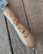 Carved Wooden Handled Bread Knife, c1880-1890