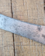 Carved Wooden Handled Bread Knife, c1880-1890