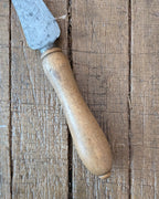Carved Wooden Handled Bread Knife, c1880-1890