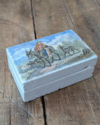 Rectangular Victorian-Era Pratt Ware Lidded Pot, c1850-1880