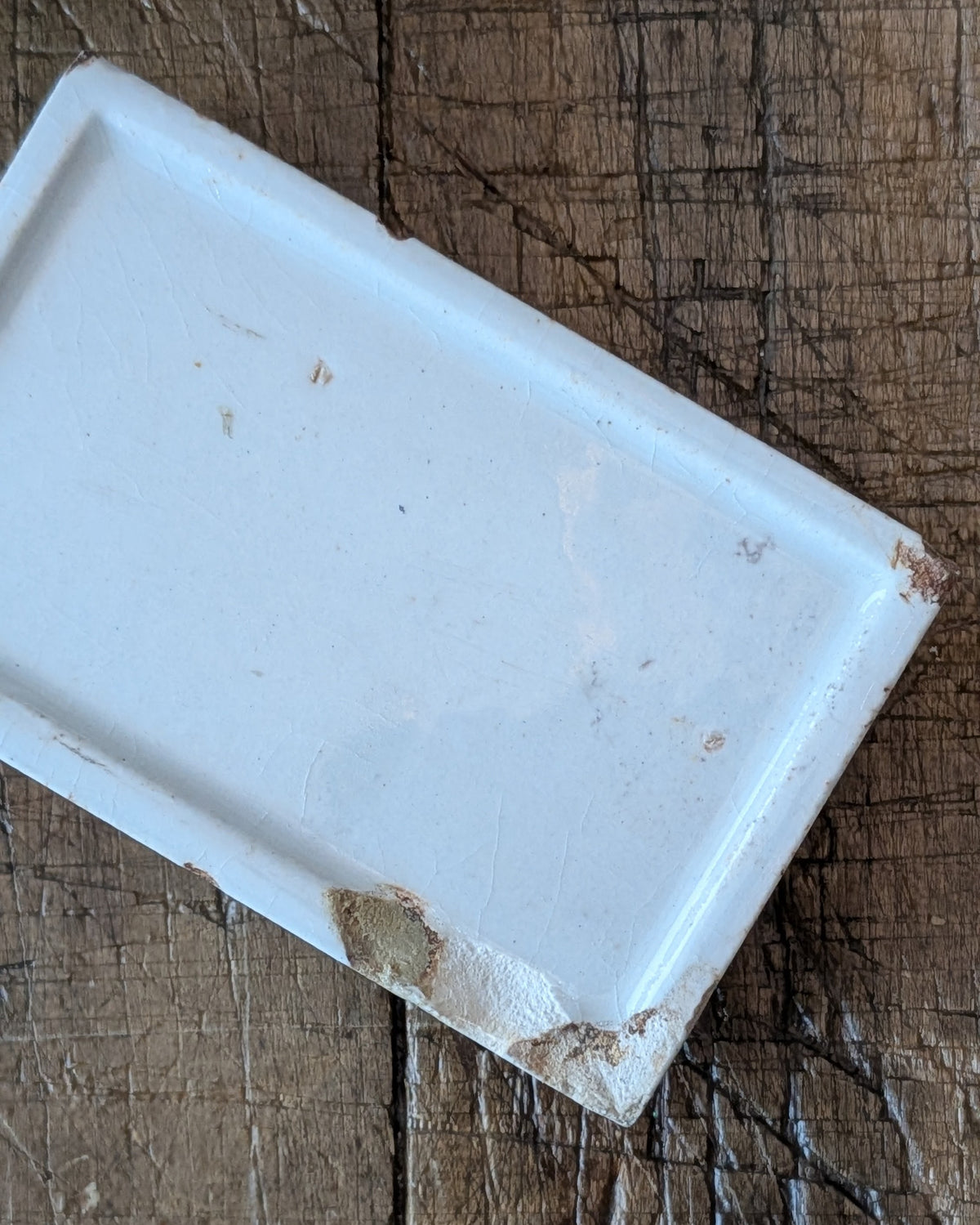 Rectangular Victorian-Era Pratt Ware Lidded Pot, c1850-1880