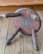 Burr Elm Candle Leg Stool, c1910