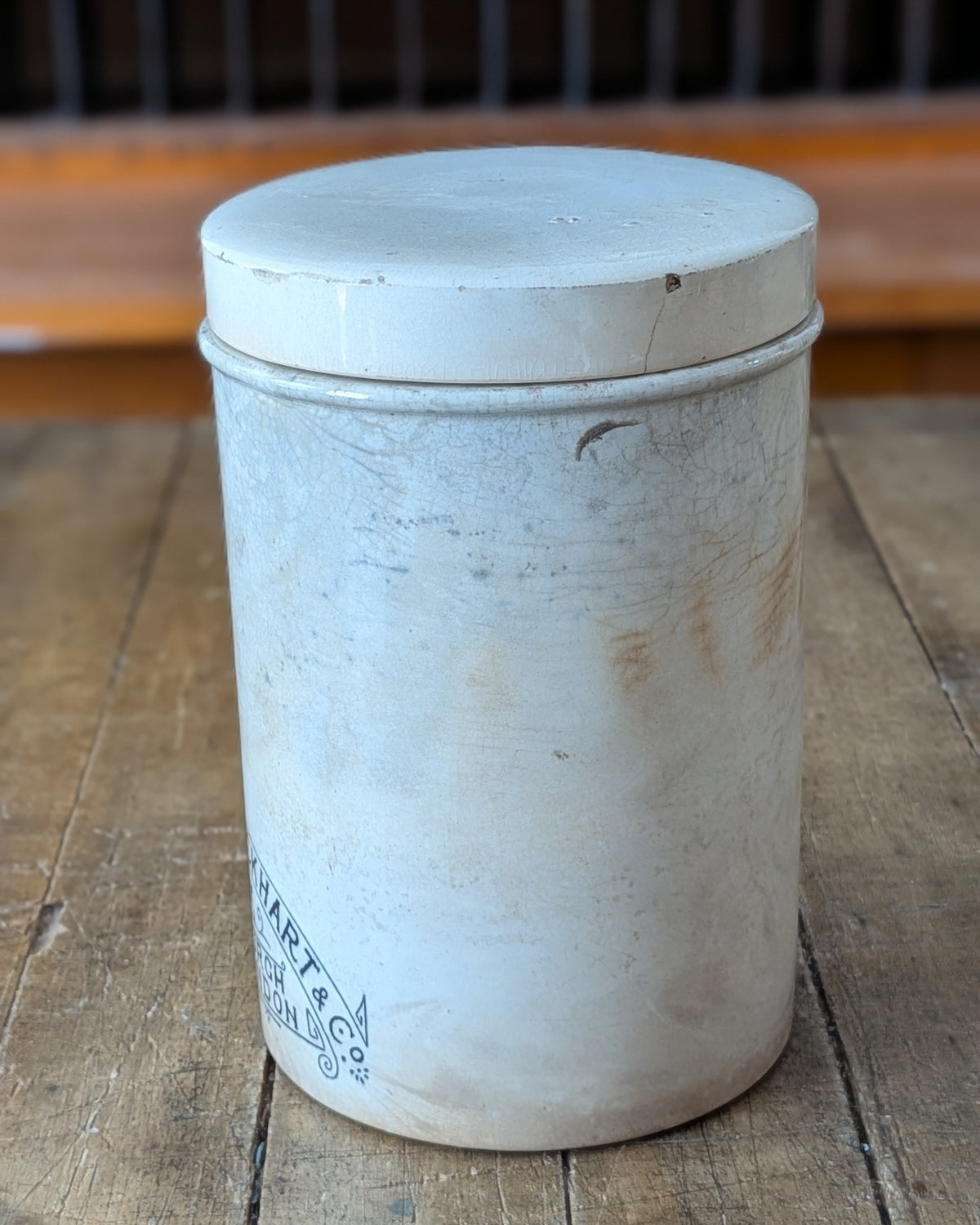 Duncan, Flockhart & Co. Apothecary Jar with Lid