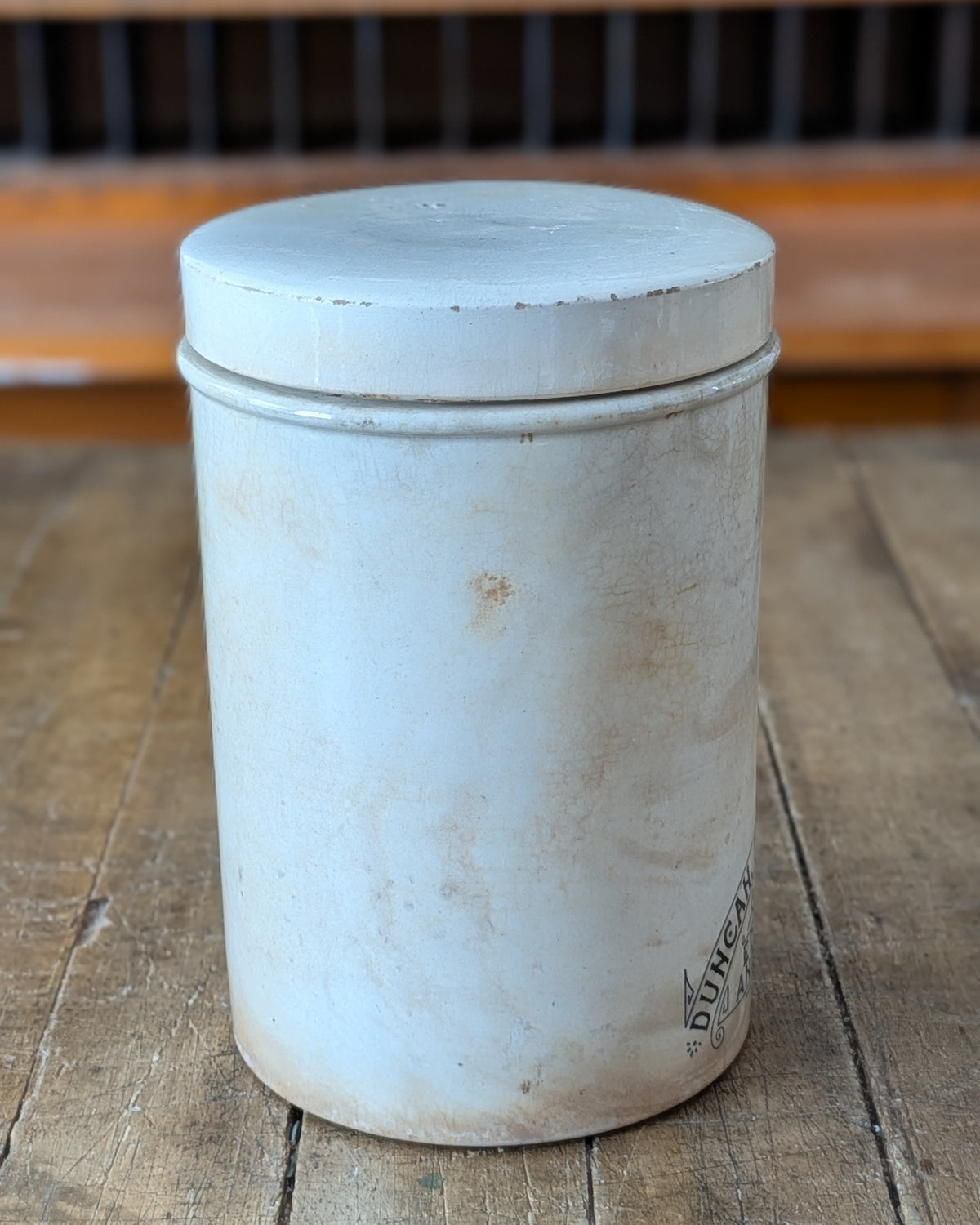Duncan, Flockhart & Co. Apothecary Jar with Lid