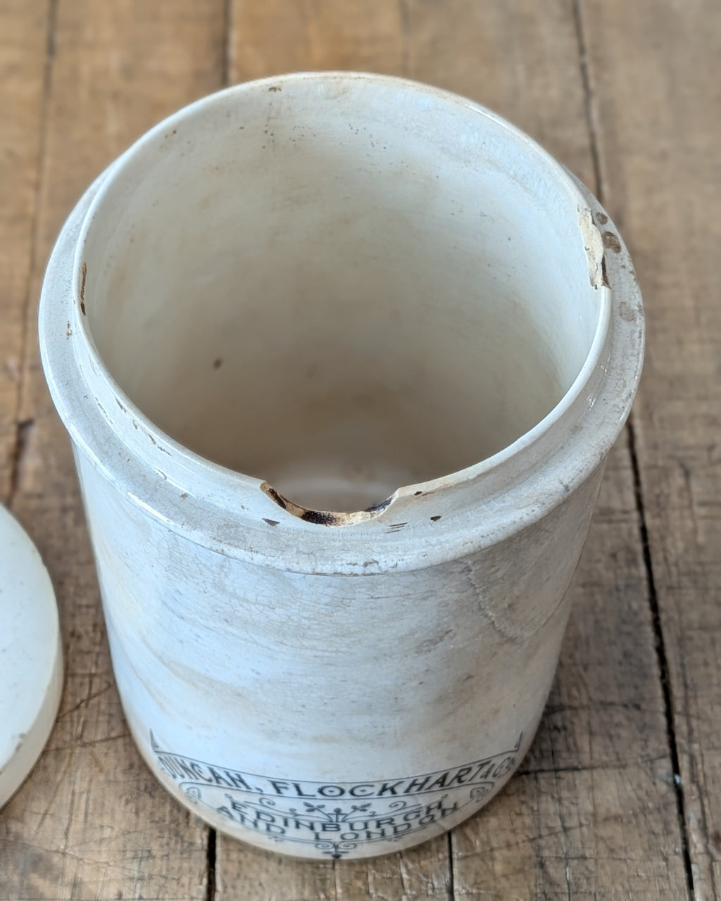 Duncan, Flockhart & Co. Apothecary Jar with Lid