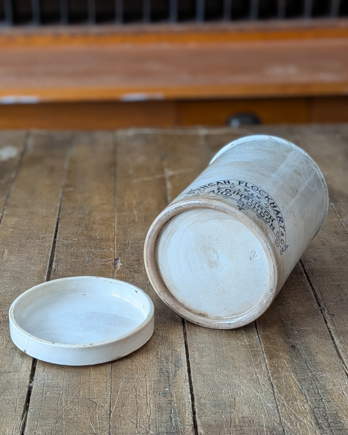 Duncan, Flockhart & Co. Apothecary Jar with Lid