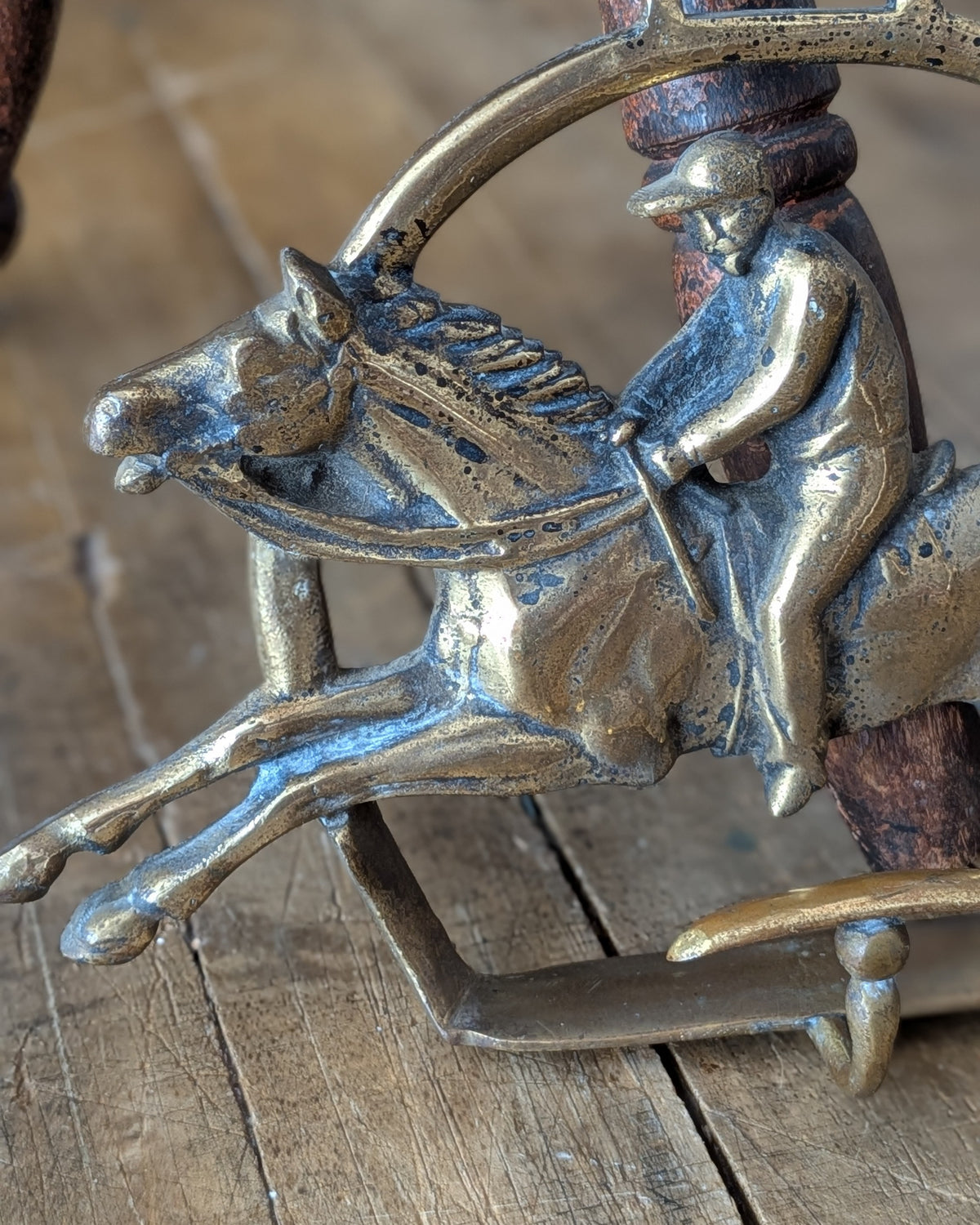 Vintage Brass Equestrian Wall Hook