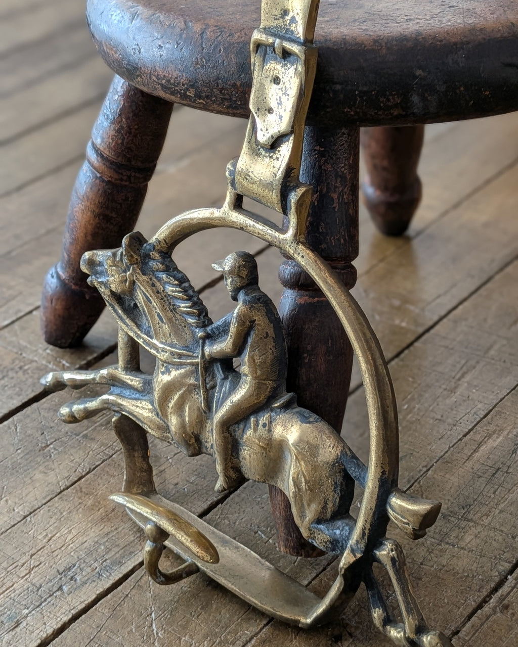Vintage Brass Equestrian Wall Hook