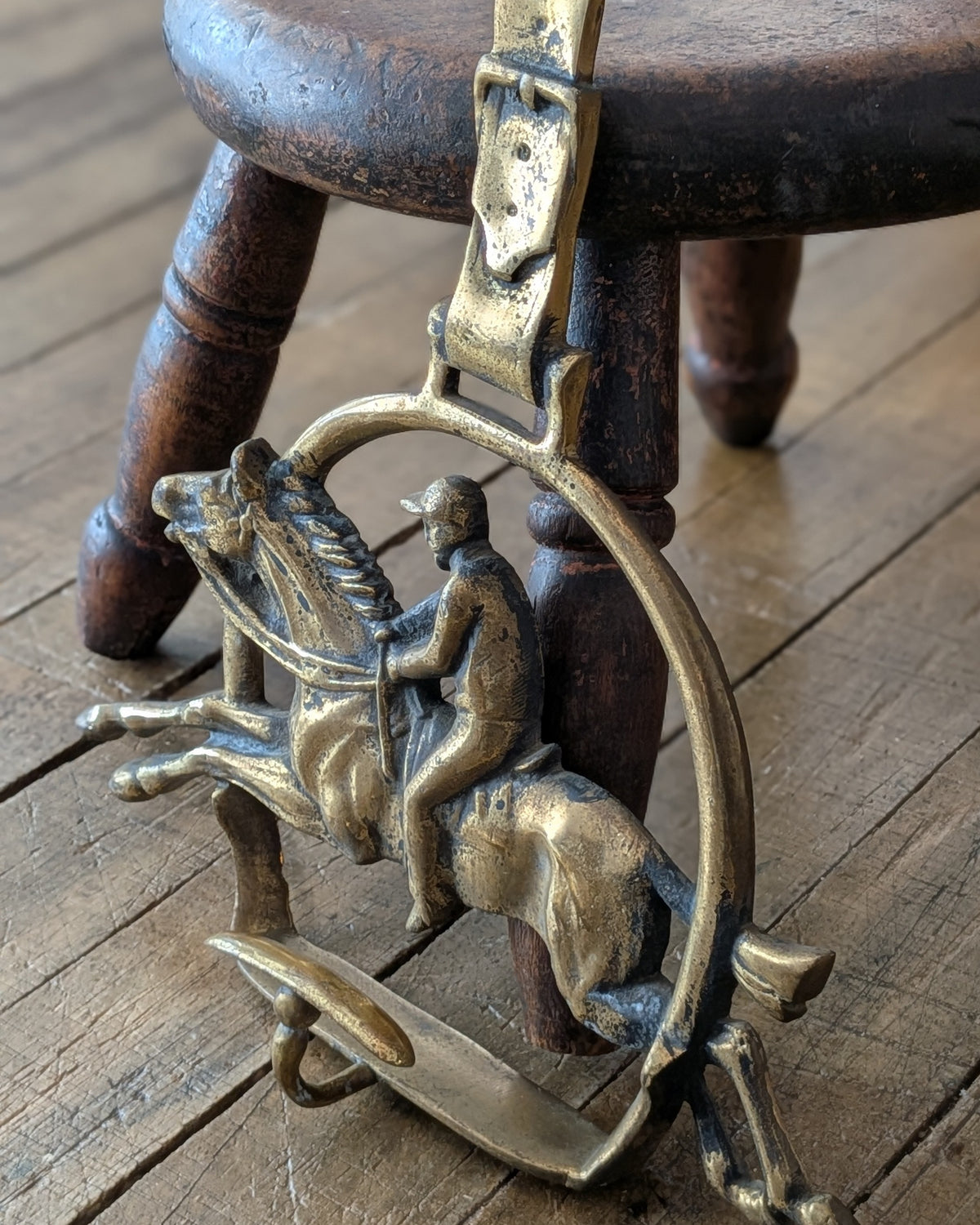 Vintage Brass Equestrian Wall Hook