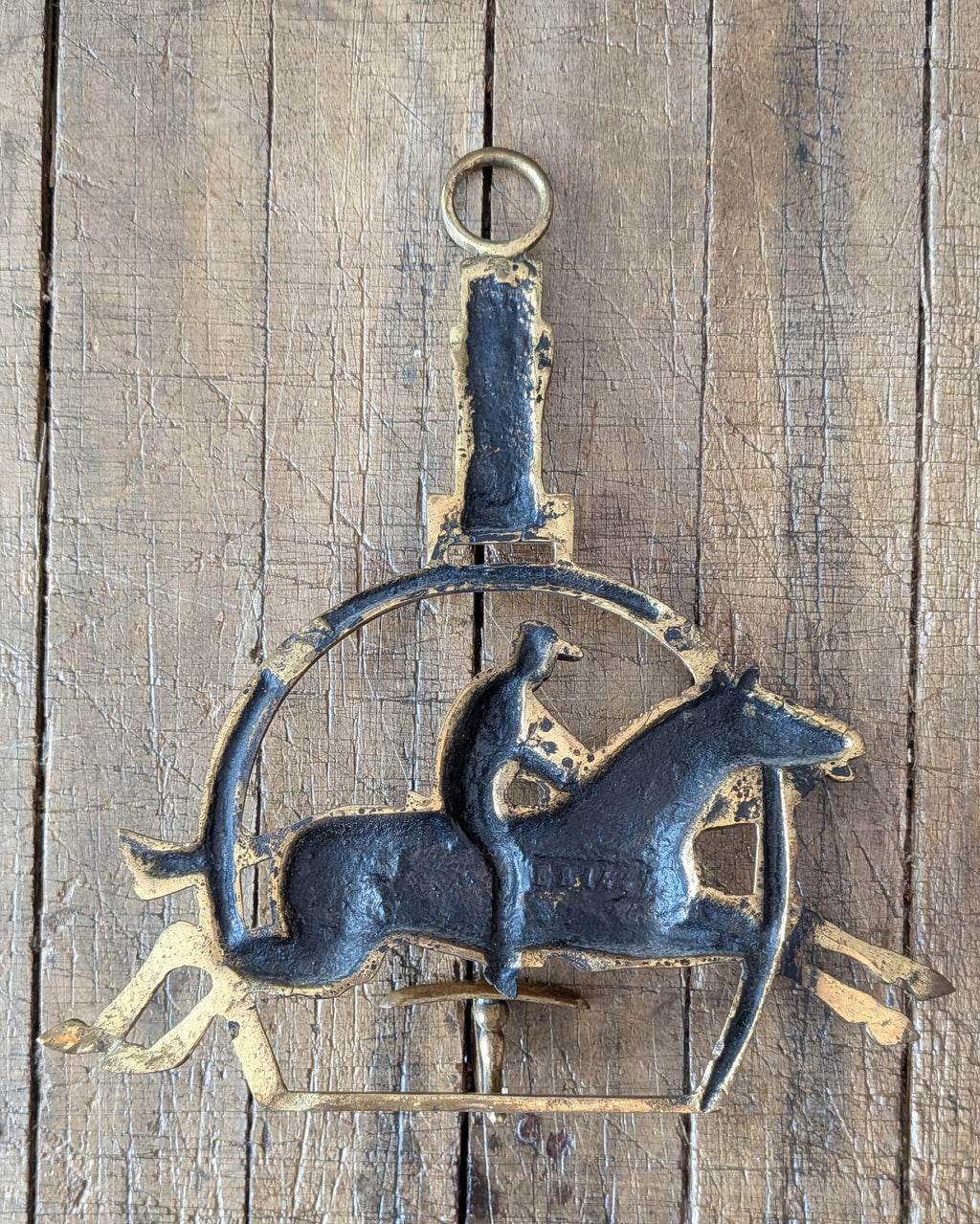 Vintage Brass Equestrian Wall Hook