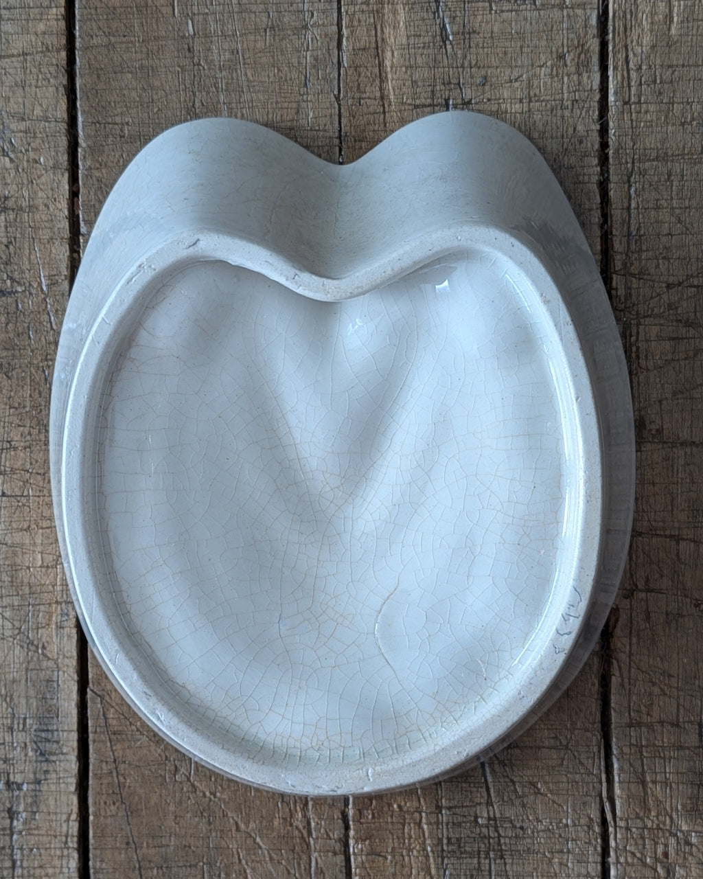 Victorian-Era Ironstone Horseshoe Shaped Pudding Mold, c1890
