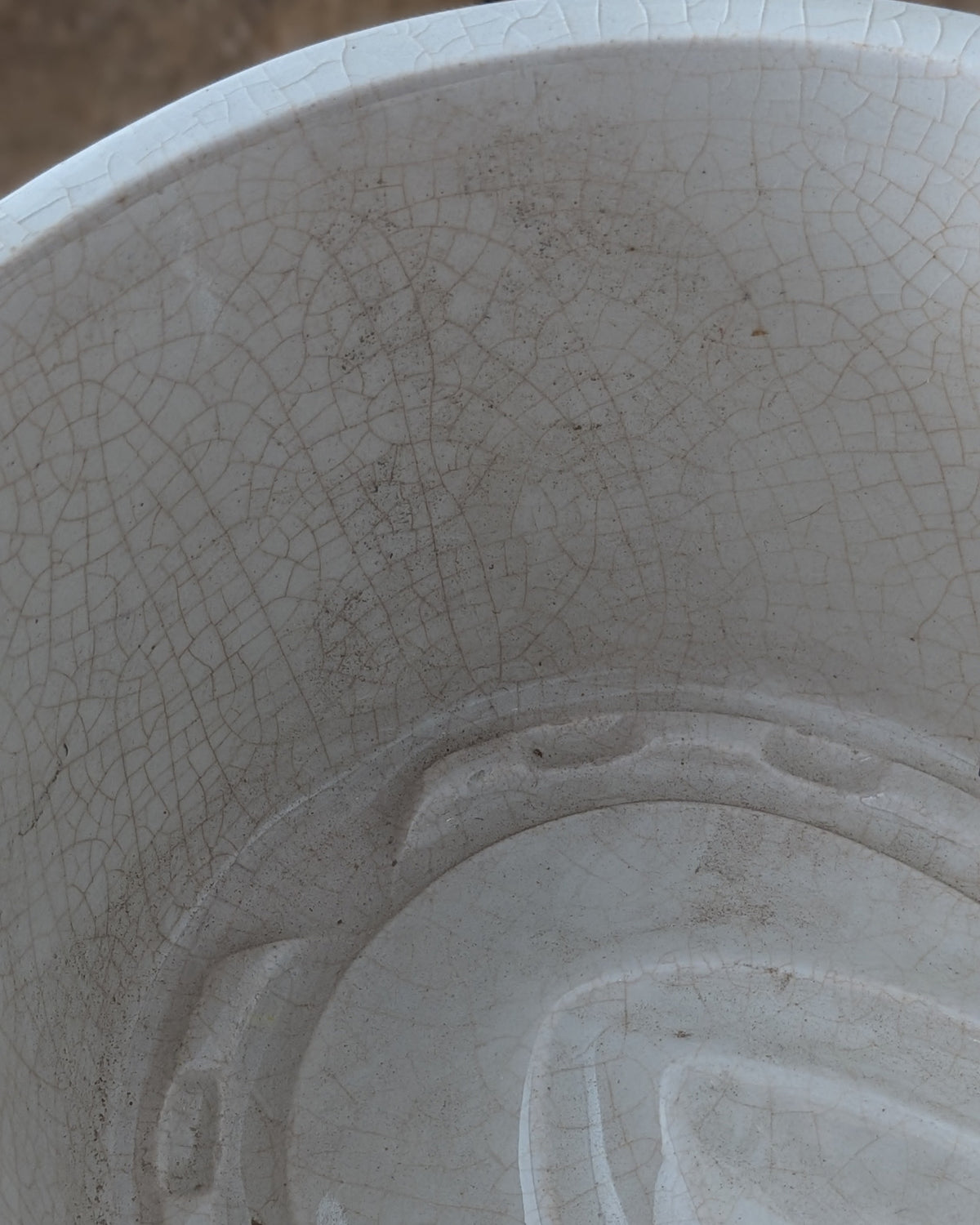 Victorian-Era Ironstone Horseshoe Shaped Pudding Mold, c1890