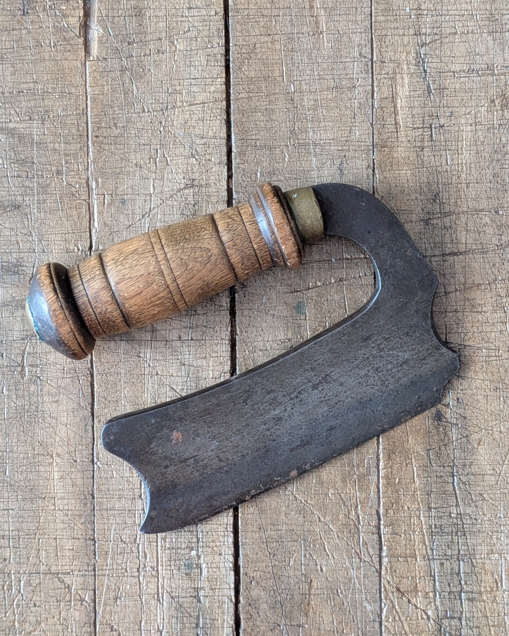 Antique Hand-Forged Steel Herb and Food Chopper, c1890