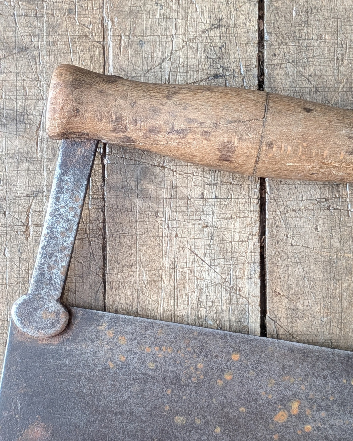 Antique Wooden-Handled Food or Herb Chopper, c1890
