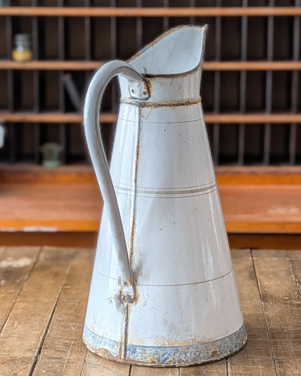 French Enamel Water Jug