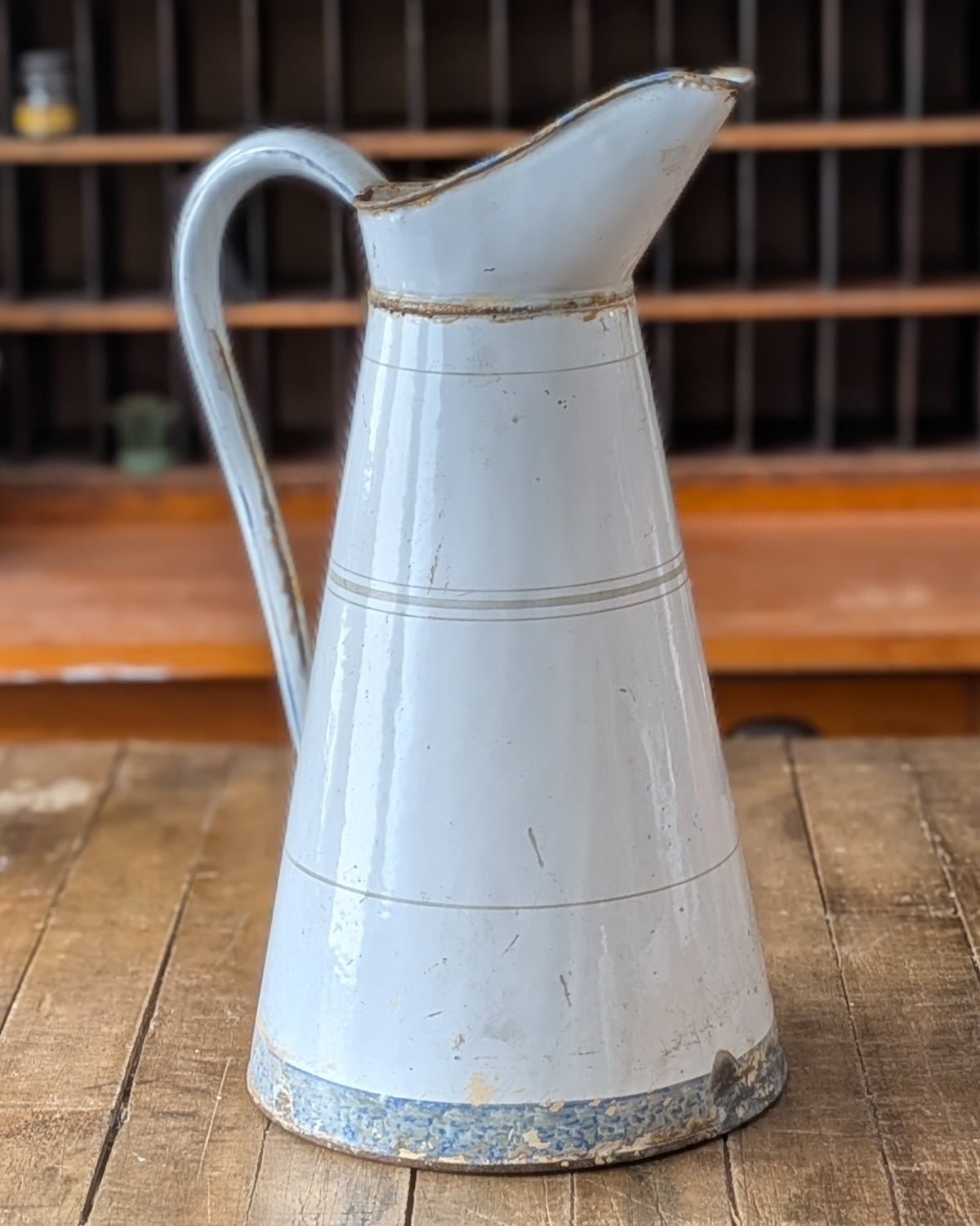French Enamel Water Jug
