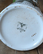 Rare Set of 3 Green Transferware with Gilding Pitchers