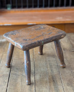 Primitive Milking or Hearth Stool from England