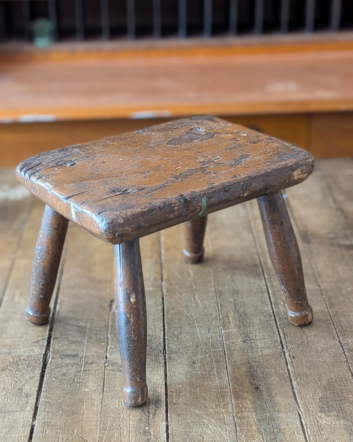 Primitive Milking or Hearth Stool from England