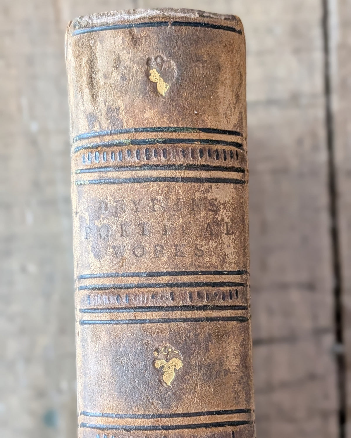 Tooled Leather-Bound Poetical Works of John Dryden , printed 1857
