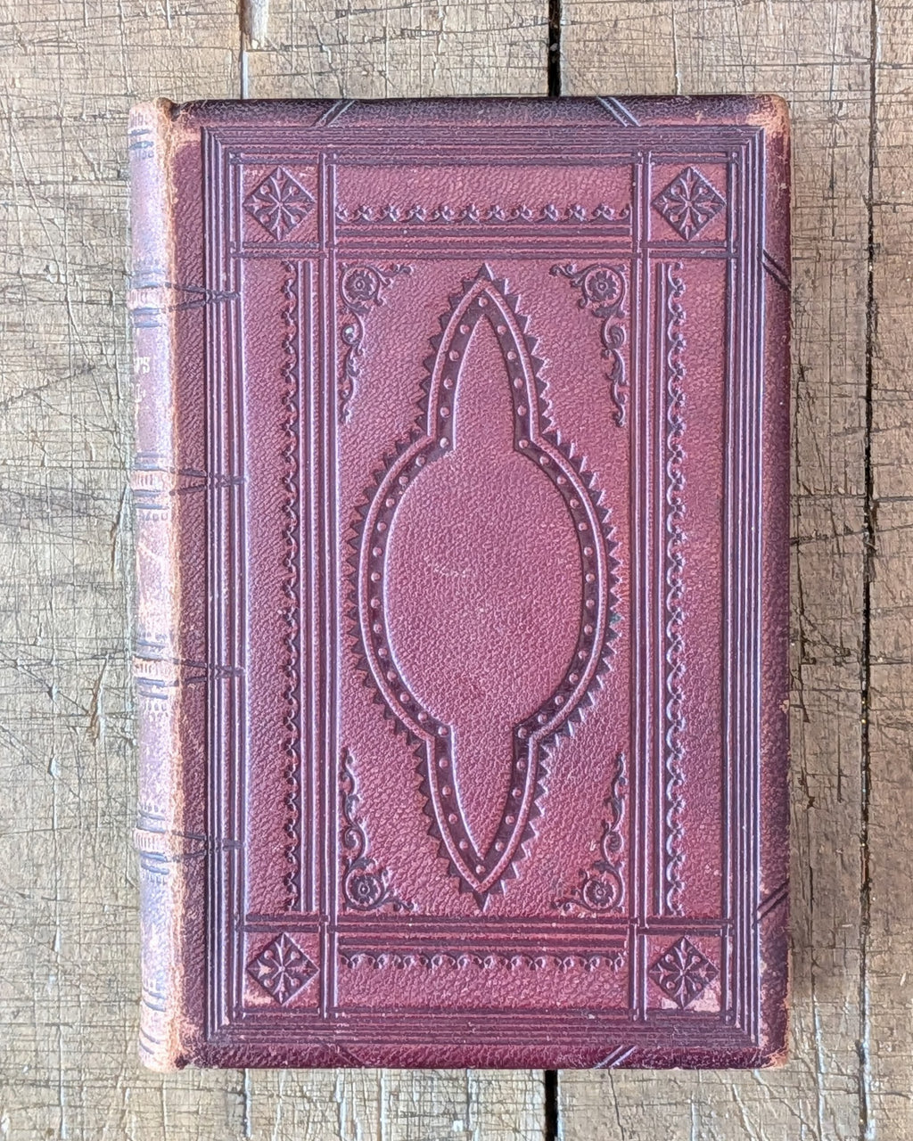 Tooled Leather-Bound "Longfellow's Poetical Works" with Gauffered Gold Edges, c1859-1864