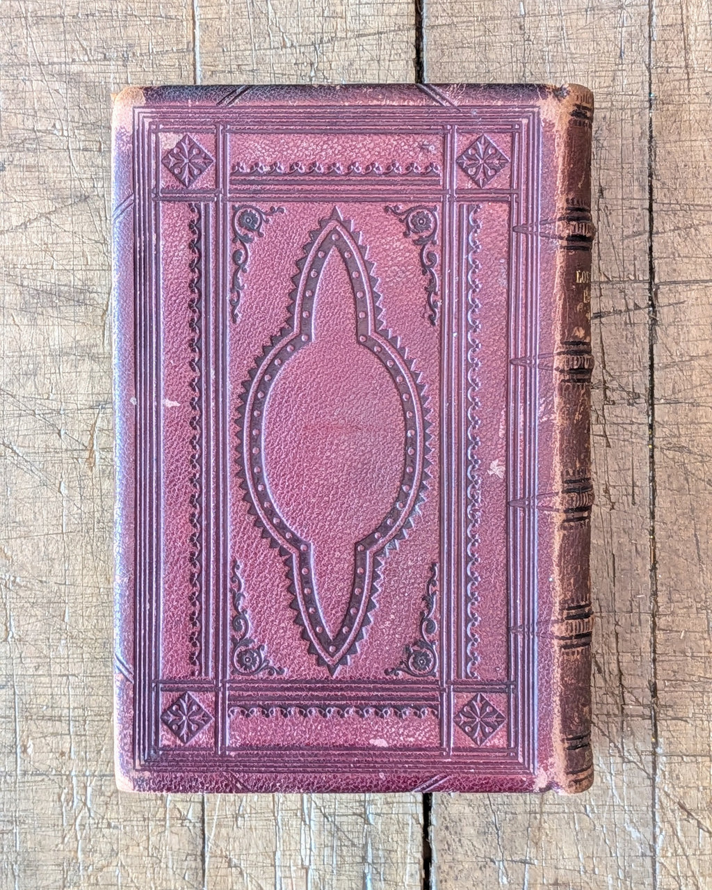 Tooled Leather-Bound "Longfellow's Poetical Works" with Gauffered Gold Edges, c1859-1864