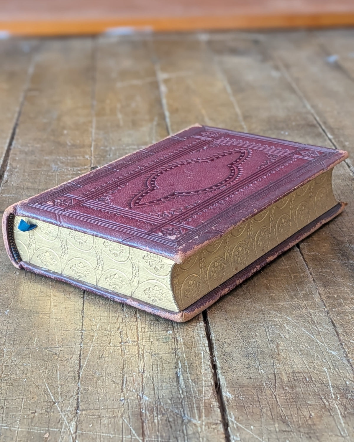 Tooled Leather-Bound "Longfellow's Poetical Works" with Gauffered Gold Edges, c1859-1864